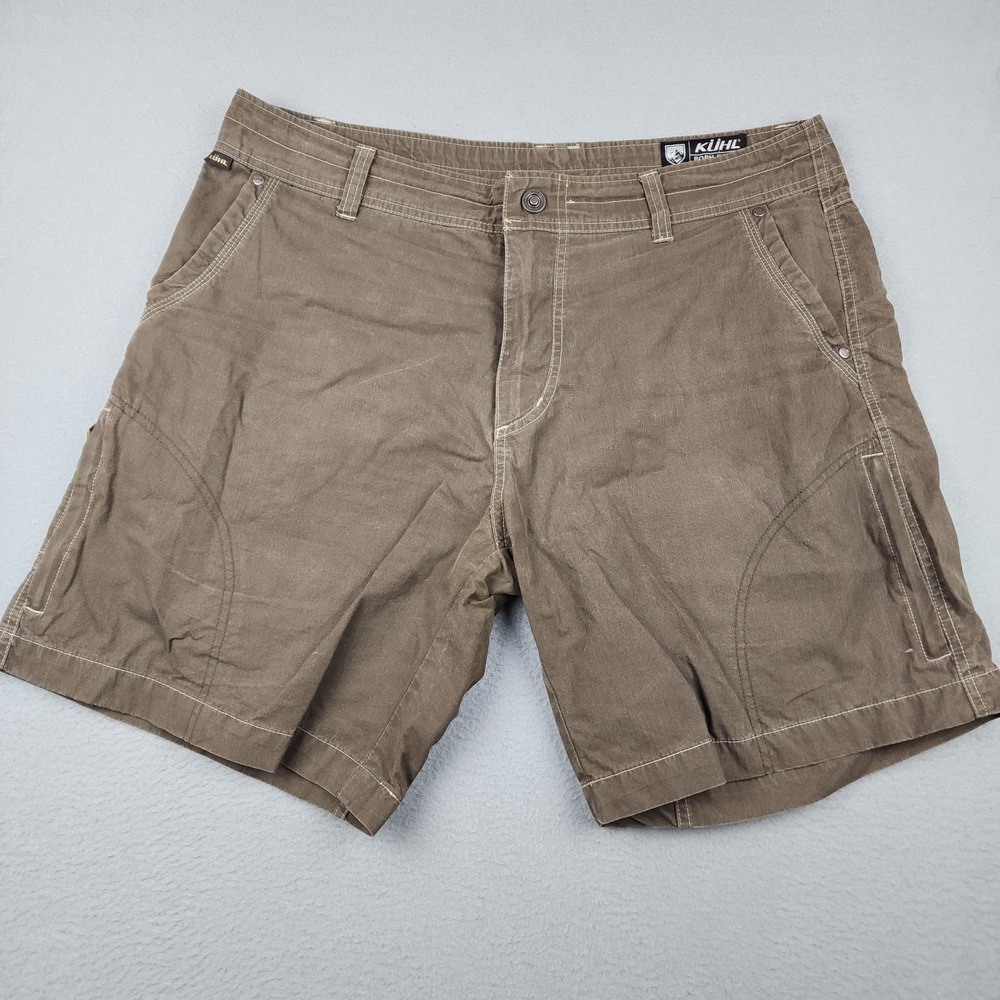 Kuhl Vintage Patino Cargo Shorts Mens 36 Brown Hiking Outdoor Travel 9 Inseam